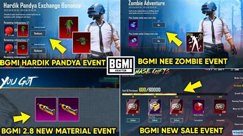 Bgmi 28 Update All New Event Explain😍 Free Uc And Material Event💥