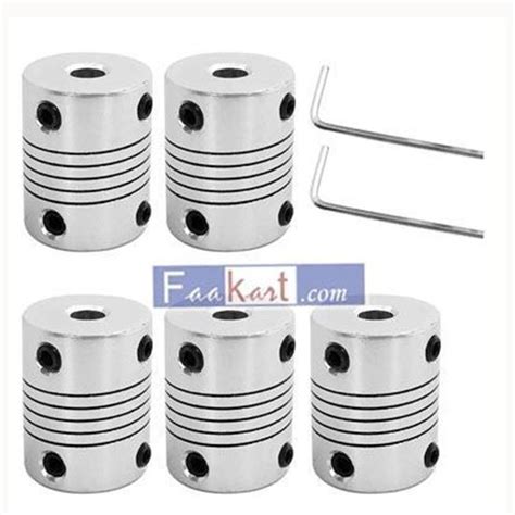 5 Pcs Flexible Couplings 5mm To 8mm Compatible With NEMA 17 Stepper