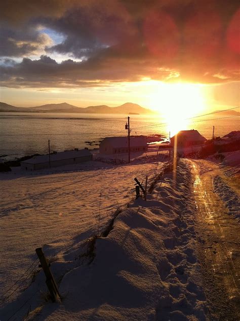 HD wallpaper: Malin Head, Sunset, Donegal, Ireland, snow, beach, sand ...