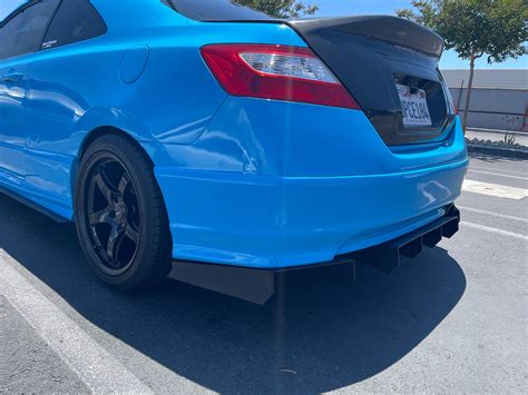 3 Piece Rear Diffuser 07 11 Honda Civic Coupe Si Or Nonsi Etsy