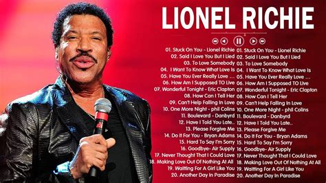 Lionel Richie Phil Collins Air Supply Bee Gees Chicago Rod Stewart Top Soft Rock 70s 80s 90s