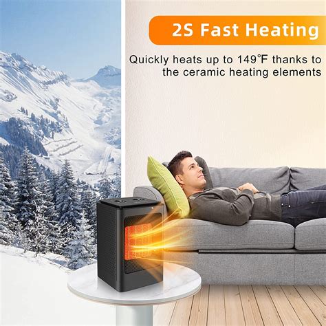 Humutan 1500w Portable Space Heaters For Indoor Use With Overheating And Tip Over Protection 3