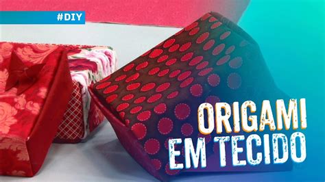 Caixa de origami em tecido por Thaís Kato YouTube