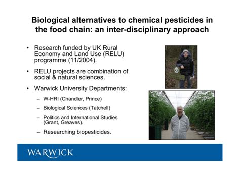 Biological alternatives to chemical pesticides in