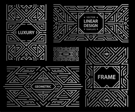 Premium Vector Vector Set Of Art Deco Frames Abstract Geometric