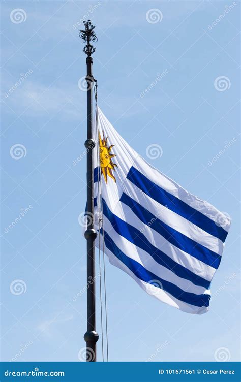 Â De MONTEVIDEO URUGUAY 7 De Octubre De 2017 Bandera De Uruguay Que