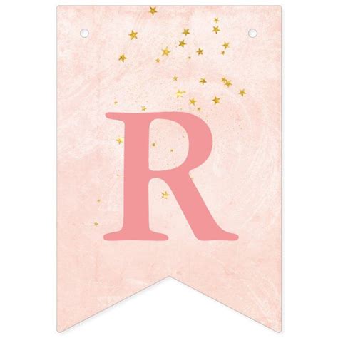 Crea Desde Cero Tu Banderines Zazzle Ballet Pink Gold Stars