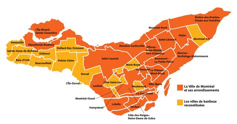 Carte De Montréal Arrondissements Et Quartiers Montréal Local