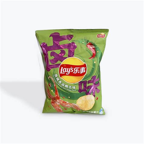 Lays Hot And Spicy Braised Duck Tongue Flavor Andoras Bubble Tea Shop