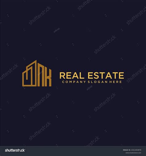 28 Nk Initial Monogram Logo For Real Estate With Home Shape Creative