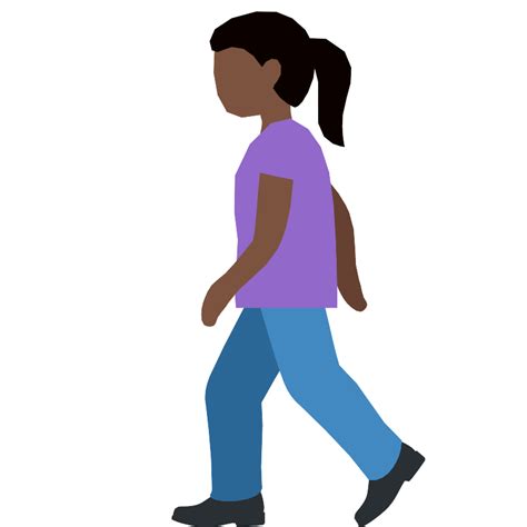 Woman Walking Dark Skin Tone Vector Svg Icon Svg Repo