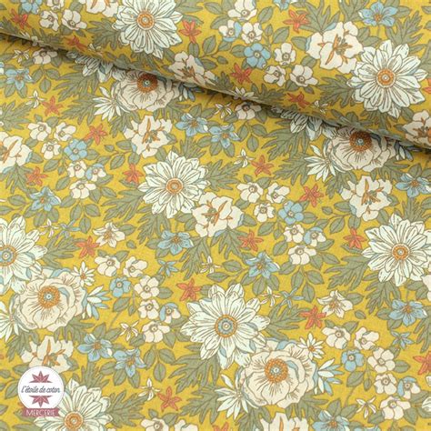 Percale De Coton Lolita Jaune Mercerie De L Etoile De Coton