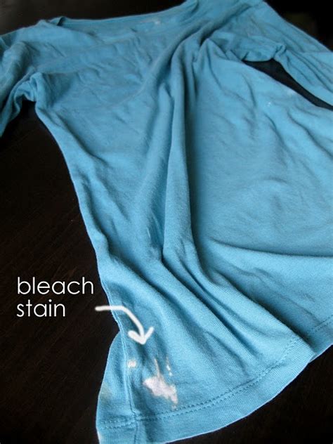 How To Fix A Bleach Stain Creatively Easy Sewing Bleach Designs