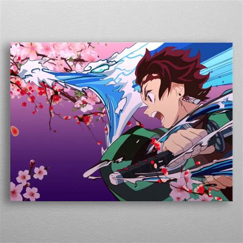 Demon Slayer Tanjiro Poster By Hacx Displate Anime Canvas