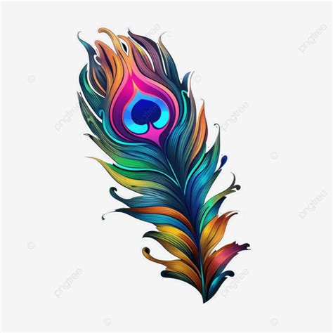 Pluma De Pavo Real PNG Pegatina Colorido Hermoso PNG Imagen Para