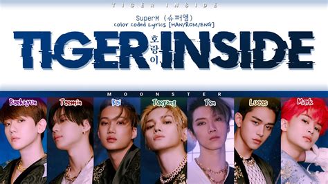 Superm 슈퍼엠 Tiger Inside Color Coded Lyrics Hanromeng Youtube