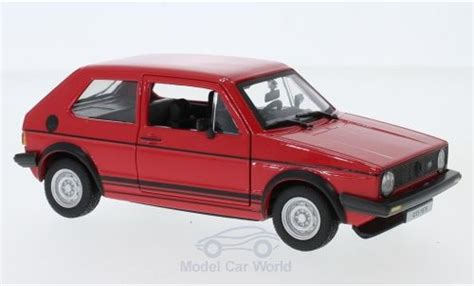 Miniature Volkswagen Golf V 1 24 Burago Mki Gti Rouge 1979 Voiture