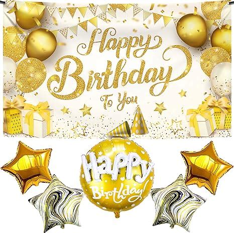 Amazon Katchon Gold Happy Birthday Balloon Set Inch Big