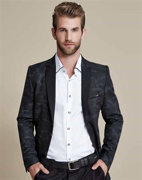 Mondo Jeans Black Camouflage Blazer