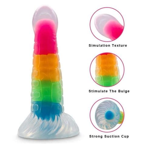 Dildo Arcoiris Mazorca Neon Dildos Y Consoladores Mil Antojos Sex