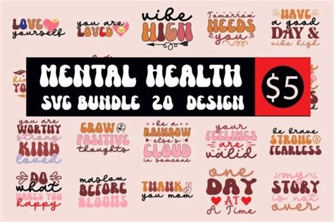 Mental Health Svg Bundle Graphic By Crafted Wonders · Creative Fabrica