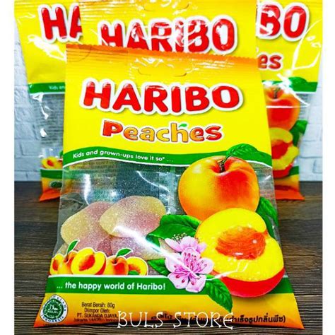 Jual Haribo Peaches Permen Jelly Gummy Candy 80g Shopee Indonesia