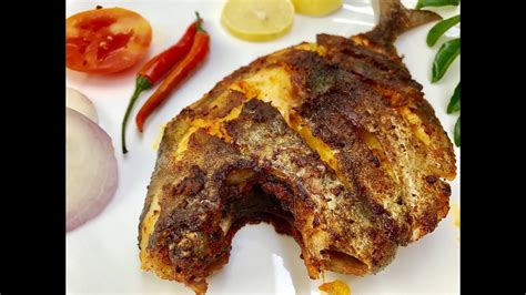 Avoli Pomfret Fish Masala Fry Kerala Style Recipe Youtube