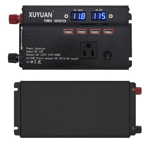 Convertisseur V V W Cran Lcd Transformateur Onduleur