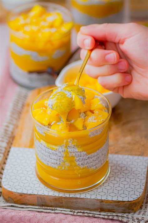 Pudding de chia au lait de coco et mangue Aux délices du palais