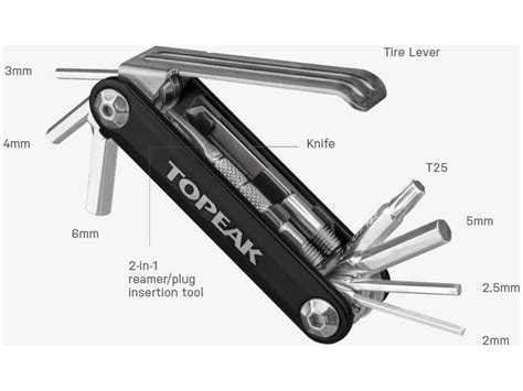 Zestaw kluczy rowerowych Topeak TUBI 11 narzędzie do naprawy opon
