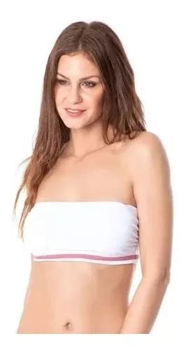 Corpiño Bando Rayas Bikini Malla Cocot Mujer Art 12760