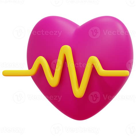 Heartbeat 3d Render Icon Illustration 11733931 Png