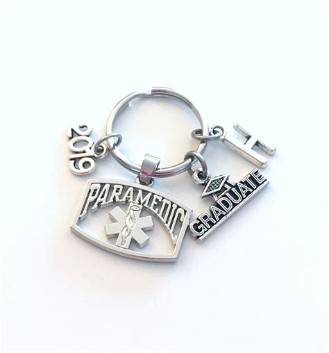 Paramedic Graduation Keychain Emt Grad Keyring Gift Etsy