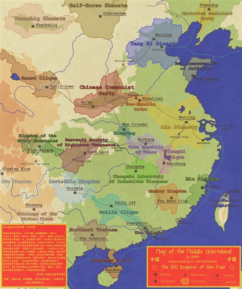 Fallout China A Fan Map Of The Middle Wasteland In 2290 Lore R