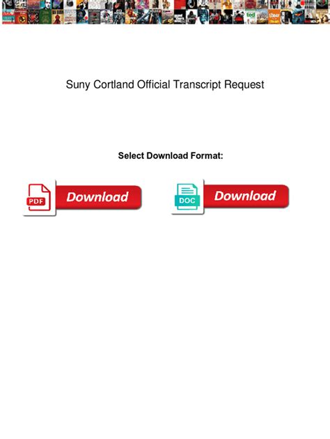 Fillable Online Suny Cortland Official Transcript Request Suny