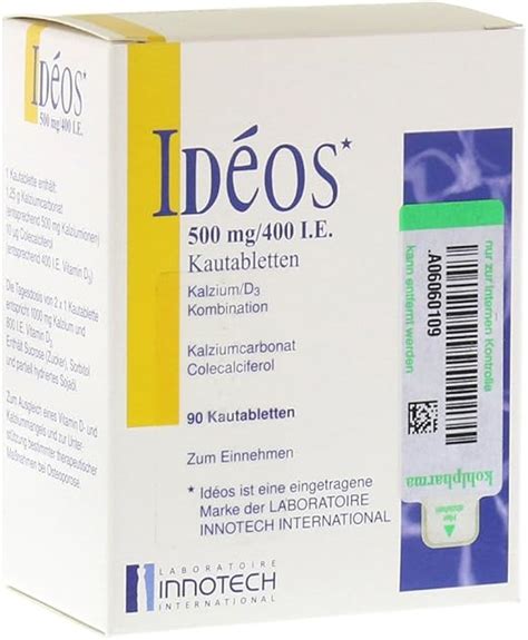 IDEOS 500 Mg 400 I E Kautabletten 90 St Amazon De Drogerie