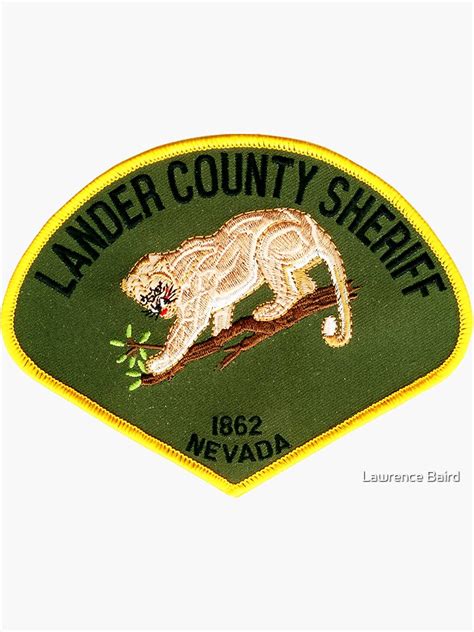 "Lander County Sheriff" Sticker by lawrencebaird | Redbubble