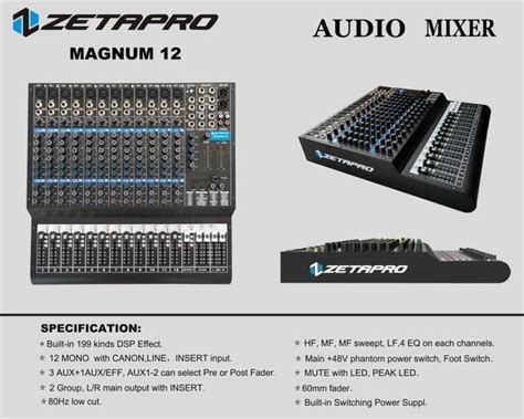 Mixer Zetapro Magnum 12 Original Magnum12 Channel Terbaik Lazada