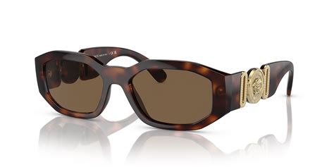 Versace Ve4361 Biggie 53 Dark Brown And Havana Sunglasses Sunglass Hut New Zealand