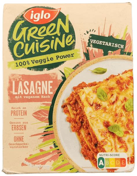 Iglo Green Cuisine Lasagne Mit Veganem Hack Fleischersatz Produkte