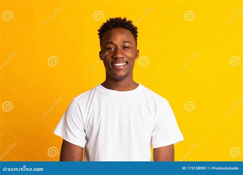 Portrait Of Happy And Smiling African American Guy Stock Image Image