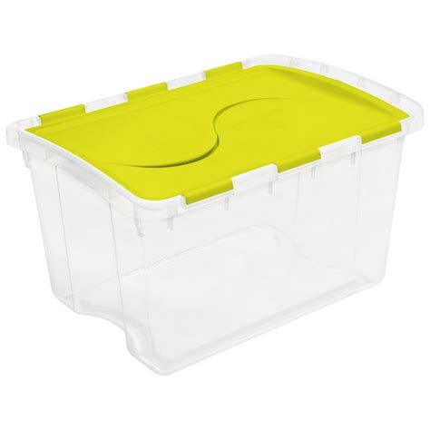 Sterilite Hinged Lid Storage Box 45 L Lime Punch Walmart Ca