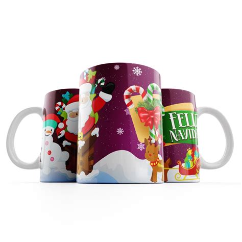 Plantillas Para Tazas De Navidad Arteyaser