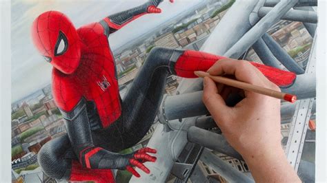 Drawing Spider Man Far From Home 2019 Nimauke Youtube