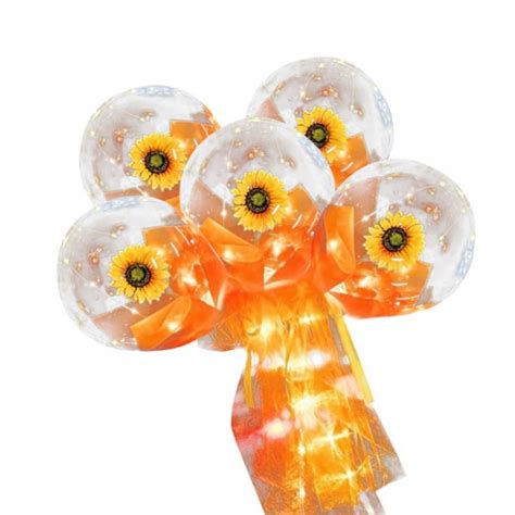 Luminous Balloon Rose Bouquet LED Light Transparent Balloons With