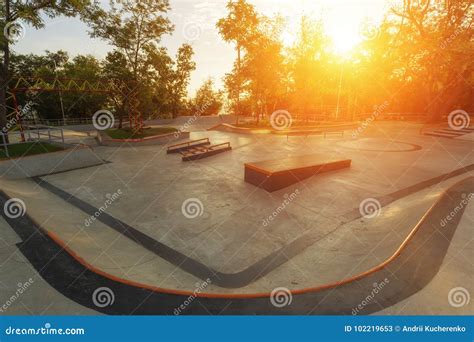 Empty Skatepark In The Morning Stock Image Image Of Extreme