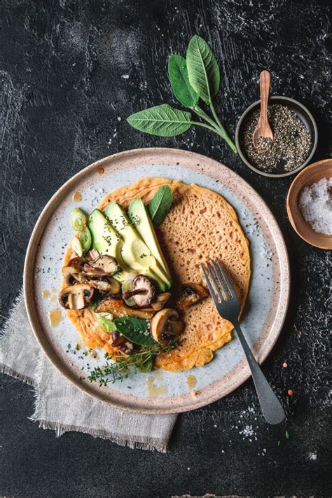 Linsen Pfannkuchen Mit Gebratenen Pilzen Foodlovin