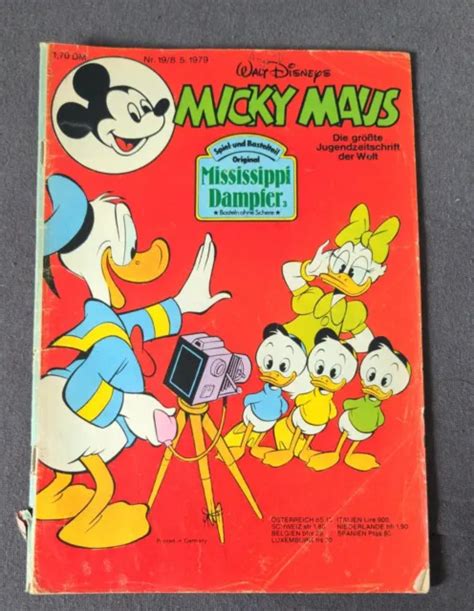 MICKY MAUS COMIC Heft Nr 19 1979 inkl Mississippi Dampfer vollständ