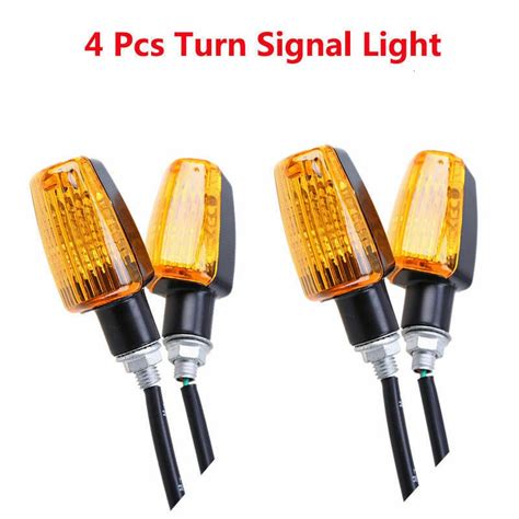 Universal Motocicleta Turn Signal Indicador Luz Mbar L Mpada Moto L