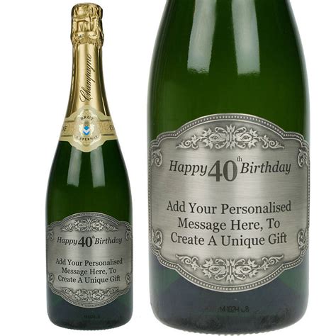 Personalised Classic 40th Birthday Champagne By Tsonline4u